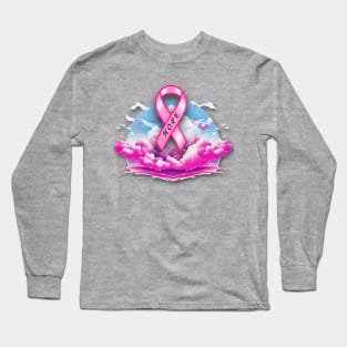 Breast Cancer Awareness Hope Ribbon Long Sleeve T-Shirt